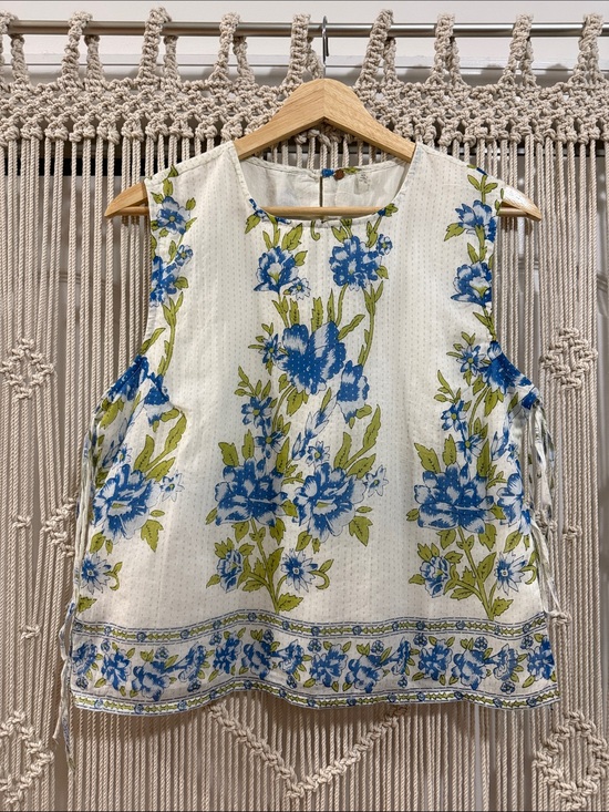 Free People Tops - Free People Floral Sleeveless Tank Top W/ Tie Sides